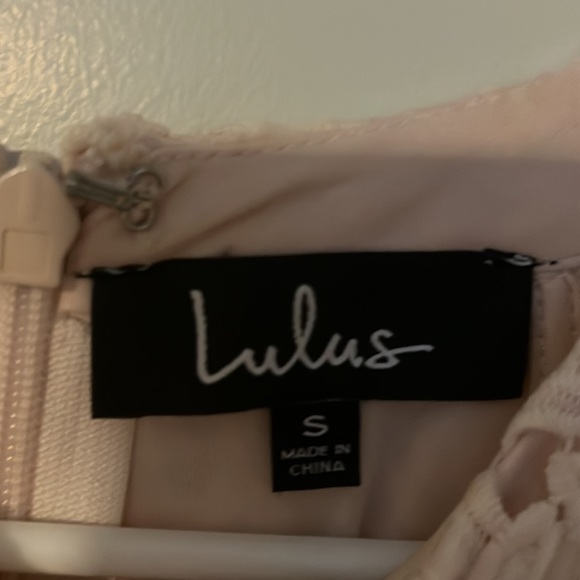 Blush Pink Lace Mini Dress - Picture 5 of 6